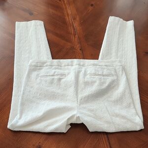 Cynthia Rowley Women's Cream Cropped Textured Pants